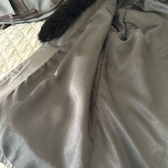 💼Lamb Nappa Leather and Fox Fur Jacket. Relaxed Fit, Stylish, Classic - Picture 14 of 16